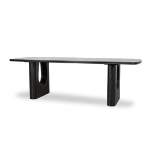 Ravello 2.4m Dining Table - Full Black - Boho Bliss