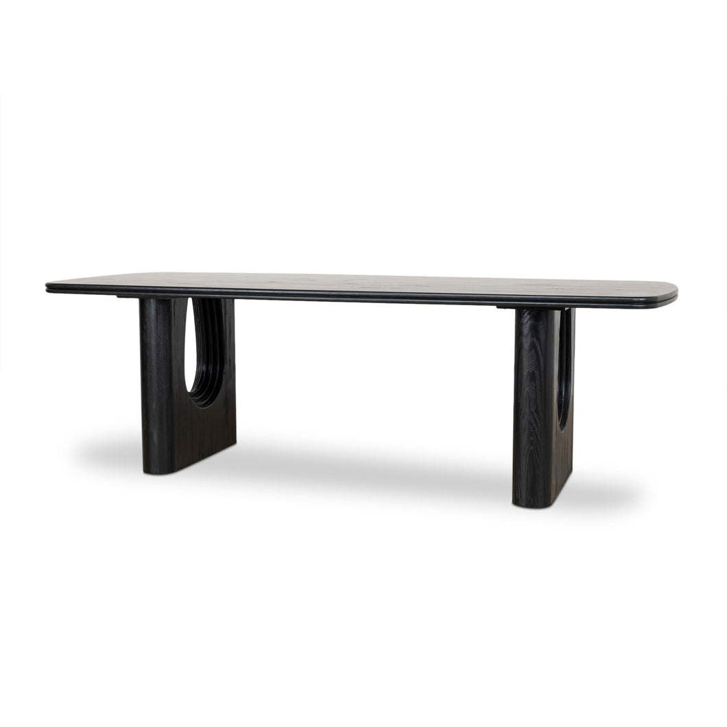Ravello 2.4m Dining Table - Full Black - Boho Bliss