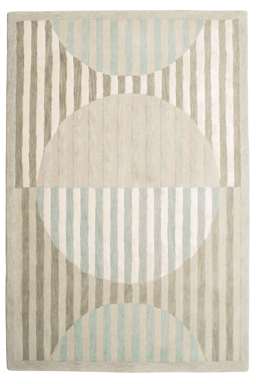Retro Design 1 Rug 350x450 - Ivory Grey - Boho Bliss