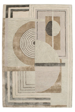 Retro Design 2 Rug 300x400 - Silver - Boho Bliss