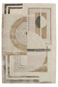 Retro Design 2 Rug 350x450 - Silver - Boho Bliss