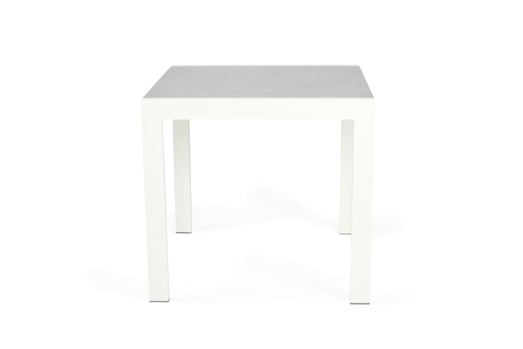 Roberto Outdoor Dining Table 80cm - White - Boho Bliss