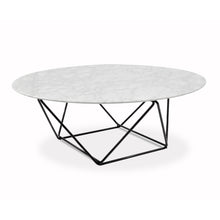 Load image into Gallery viewer, Robin Marble Coffee Table 1m - Black Frame - Boho Bliss