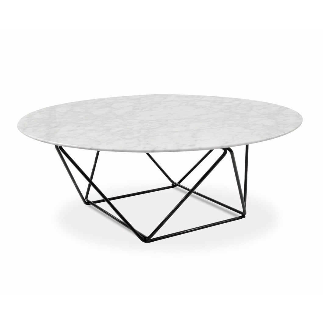 Robin Marble Coffee Table 1m - Black Frame - Boho Bliss