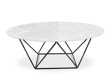 Load image into Gallery viewer, Robin Marble Coffee Table 1m - Black Frame - Boho Bliss