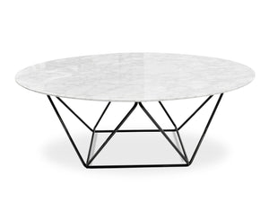 Robin Marble Coffee Table 1m - Black Frame - Boho Bliss