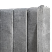 Load image into Gallery viewer, Rothley Queen Bed - Charcoal Velvet - Boho Bliss