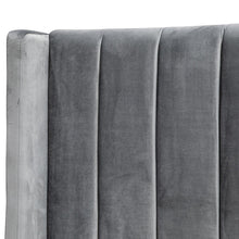 Load image into Gallery viewer, Rothley Queen Bed - Charcoal Velvet - Boho Bliss