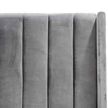 Load image into Gallery viewer, Rothley Queen Bed - Charcoal Velvet - Boho Bliss