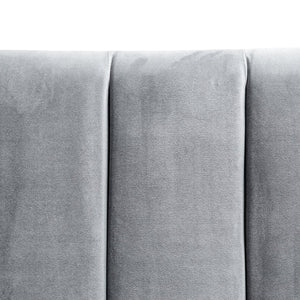 Rothley Queen Bed - Charcoal Velvet - Boho Bliss
