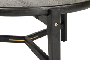 Ruben Coffee Table 80cm - Black - Boho Bliss
