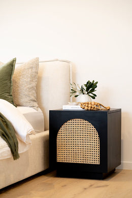 Ryan Bedside Table - Black - Boho Bliss