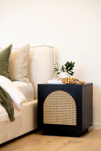 Ryan Bedside Table - Black - Boho Bliss