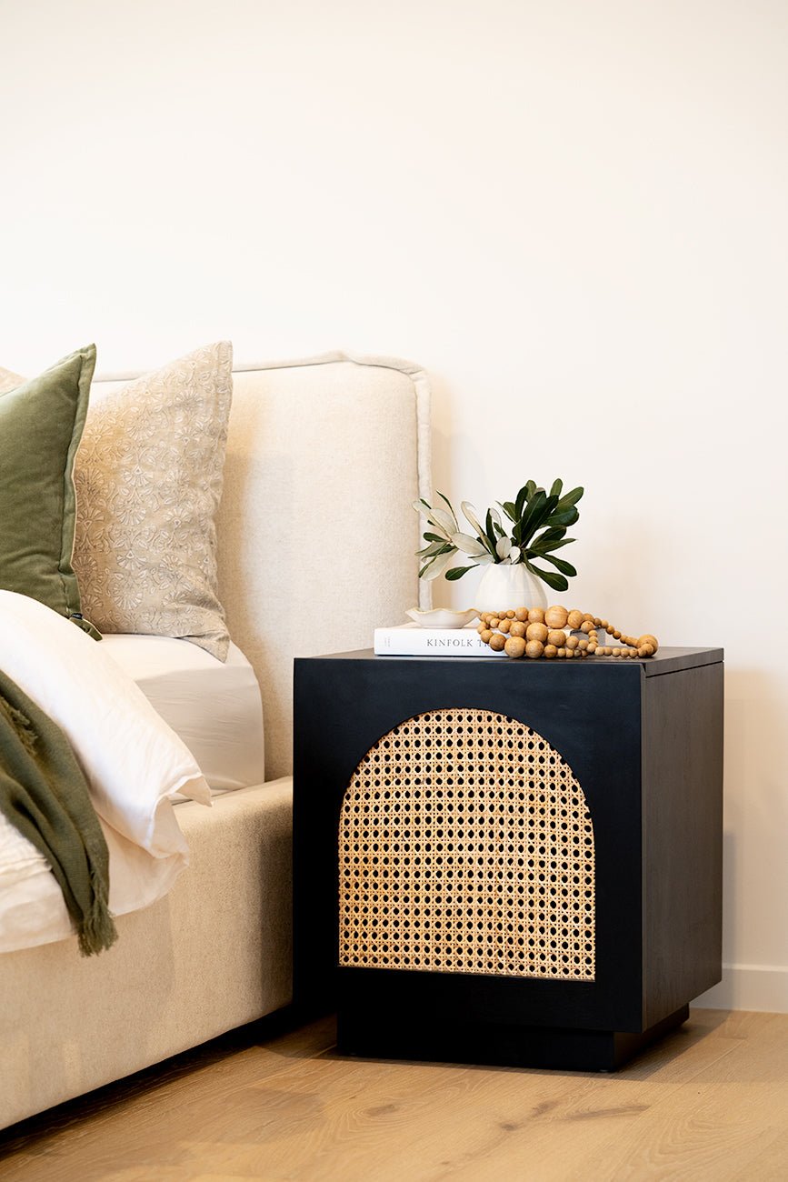 Ryan Bedside Table - Black - Boho Bliss