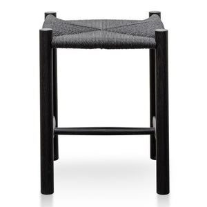 Sable Low Stool - Black - Boho Bliss