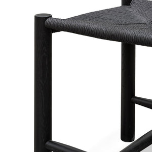 Sable Low Stool - Black - Boho Bliss