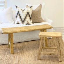 Load image into Gallery viewer, Sage Vintage Reclaimed Elm Bench Seat - Boho Bliss