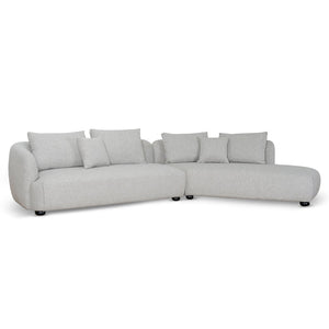 Sagefield 3 Seater Right Chaise Sofa - Clay Grey - Boho Bliss