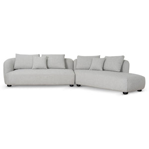 Sagefield 3 Seater Right Chaise Sofa - Clay Grey - Boho Bliss