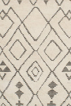 Load image into Gallery viewer, Sahara Diamond Rug 250x300 - Ivory/Charcoal - Boho Bliss