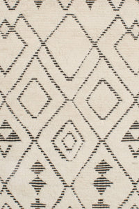 Sahara Diamond Rug 250x300 - Ivory/Charcoal - Boho Bliss