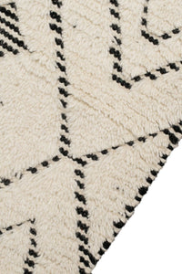 Sahara Diamond Rug 250x300 - Ivory/Charcoal - Boho Bliss