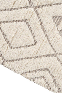 Sahara Diamond Rug 250x300 - Ivory/Taupe - Boho Bliss