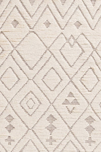 Sahara Diamond Rug 250x350 - Ivory/Taupe - Boho Bliss
