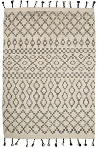 Sahara Trellis Rug 200x300 - Ivory/Charcoal - Boho Bliss