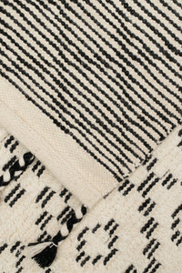 Sahara Trellis Rug 200x300 - Ivory/Charcoal - Boho Bliss
