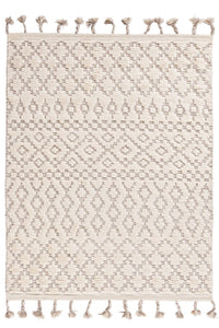 Sahara Trellis Rug 250x350 - Ivory/Taupe - Boho Bliss