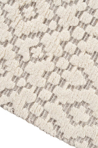 Sahara Trellis Rug 250x350 - Ivory/Taupe - Boho Bliss