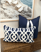 Load image into Gallery viewer, Santorini Outdoor Cushion Cover - Navy - Boho Bliss