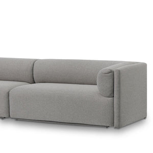 Savoy 4 Seater Fabric Sofa - Grey - Boho Bliss