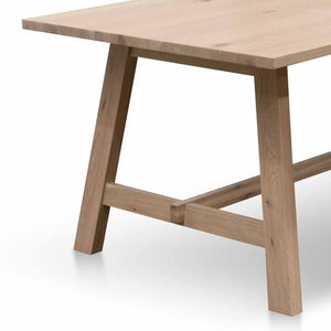 Seabreeze Oak Dining Table 2.2m - Boho Bliss