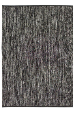 Seasons Stripe Rug 240x240 Round - Charcoal - Boho Bliss