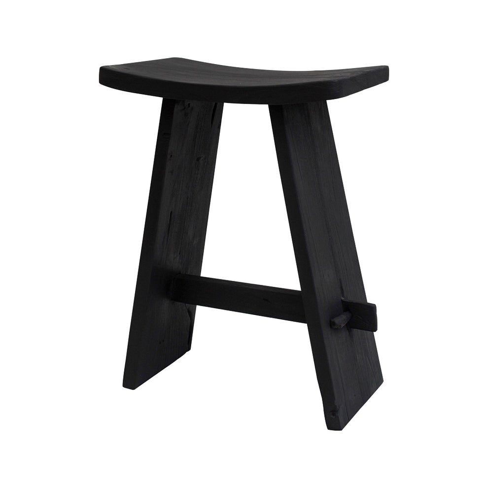 Semillon Kitchen Island Stool - Burnt Charcoal - Boho Bliss