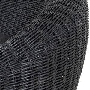 Sereno Outdoor Lounge Chair - Full Black - Boho Bliss