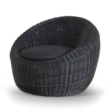 Load image into Gallery viewer, Sereno Outdoor Lounge Chair - Full Black - Boho Bliss