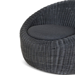 Sereno Outdoor Lounge Chair - Full Black - Boho Bliss