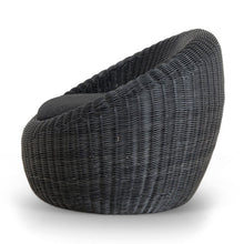 Load image into Gallery viewer, Sereno Outdoor Lounge Chair - Full Black - Boho Bliss