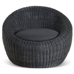 Sereno Outdoor Lounge Chair - Full Black - Boho Bliss