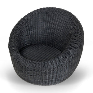 Sereno Outdoor Lounge Chair - Full Black - Boho Bliss