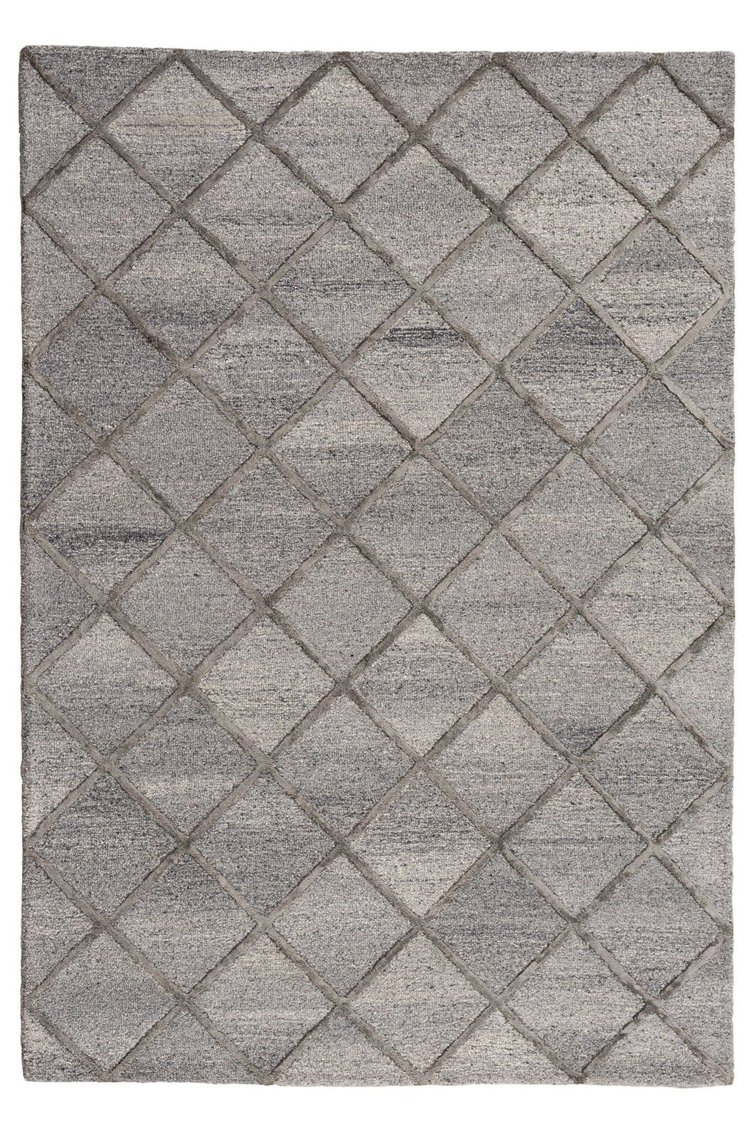 Shimmer Diamonds Rug 200x300 - Charcoal - Boho Bliss