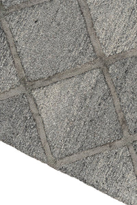 Shimmer Diamonds Rug 300x400 - Charcoal - Boho Bliss
