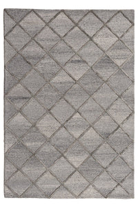 Shimmer Diamonds Rug 300x400 - Charcoal - Boho Bliss