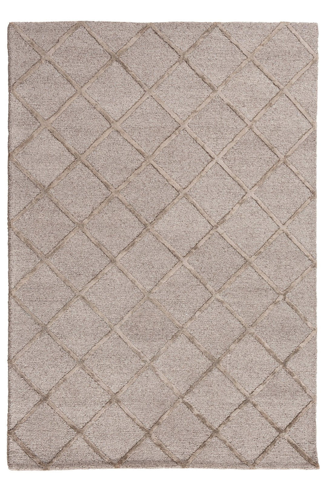 Shimmer Diamonds Rug 300x400 - Taupe - Boho Bliss