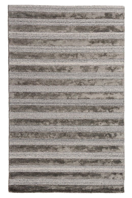 Shimmer Lines Rug 300x400 - Charcoal - Boho Bliss