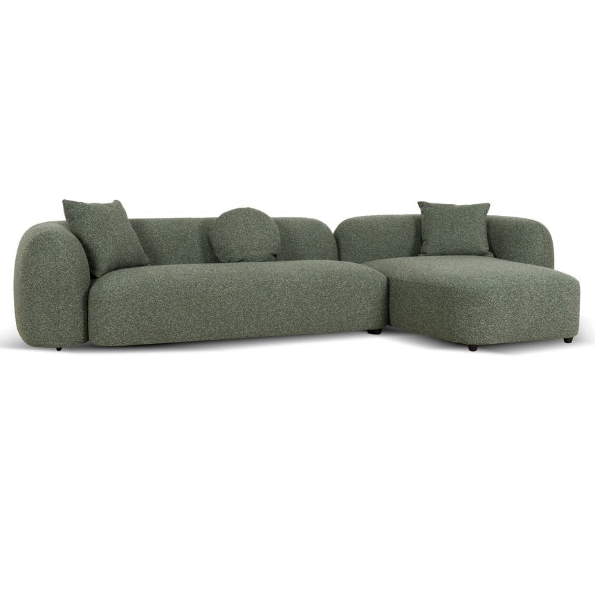Solara 3 Seater Right Chaise Sofa - Amazon Green - Boho Bliss