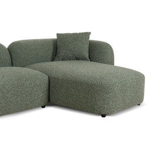 Solara 3 Seater Right Chaise Sofa - Amazon Green - Boho Bliss